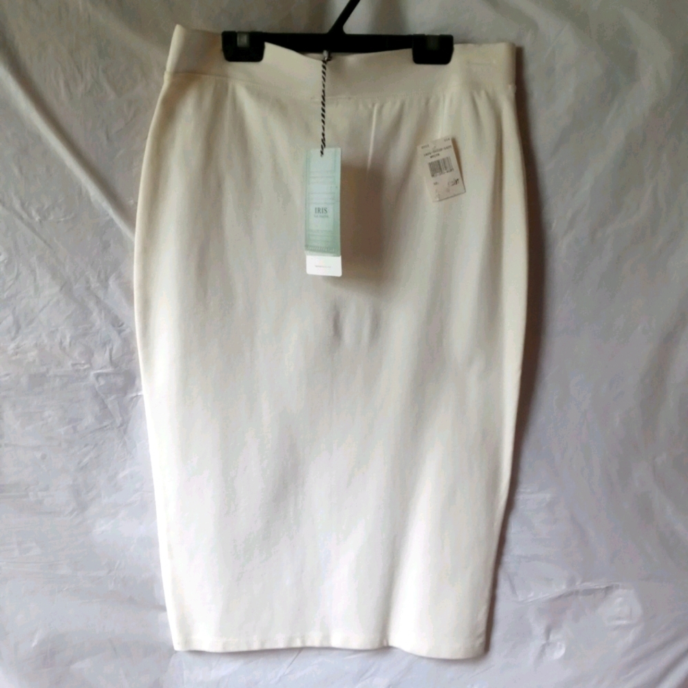 Cream color midi skirt